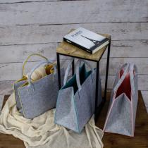 Produktbild IKO Filz-Tasche 2 farbig (aussen hellgrau) h=28cm b=35c