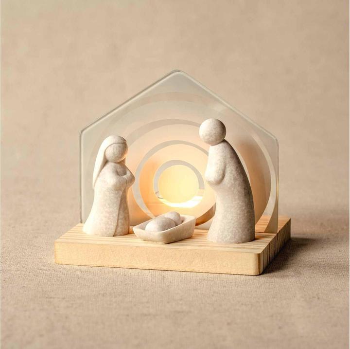 Produktbild Leonardo Krippe 6-teilig, Detailmaterial: Holz, Kalk-Natron-Glas