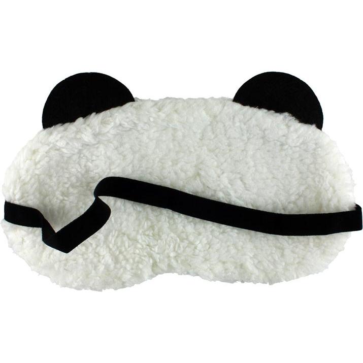 JTI, Reisezubehör, Sneaky Panda, flauschige Schlafmaske für Reisen und Entspannung, Schwarz, (Schlafmaske)