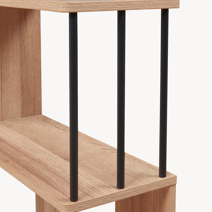 Produktbild En.Casa Eckregal Afrel 160x54x54 cm Eicheoptik (54 x 54 x 18 cm)