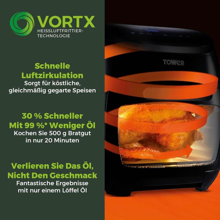 Produktbild TOWER 10-in-1 Digital-Heissluftfritteuse mit Schnellluftzirkulation, 60-Minuten-Timer