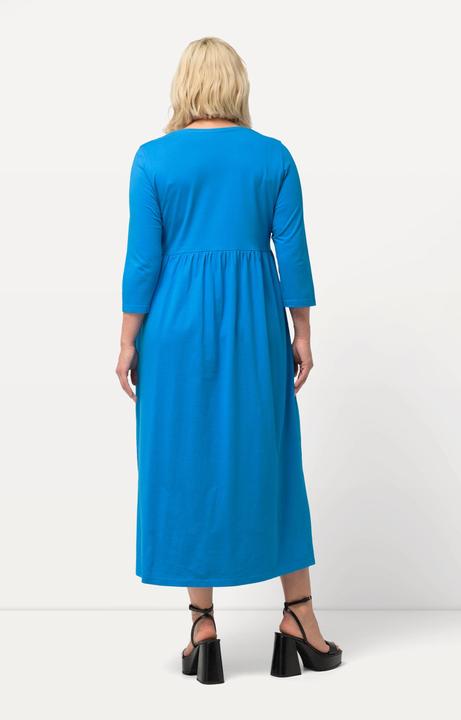 Produktbild Ulla Popken Jerseykleid, Empirenaht, V-Ausschnitt, 3/4-Arm, Taschen (50, 52)