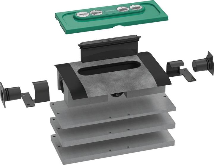 Image du produit hansgrohe Corps de base uBox universal pour caniveaux de douche Corps d'avaloir, standard (425 mm)