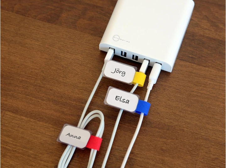 Produktbild Label-the-cable kleine Klettbinder mit Etikette (Klettkabelbinder, 90 mm, 10 Stk.)