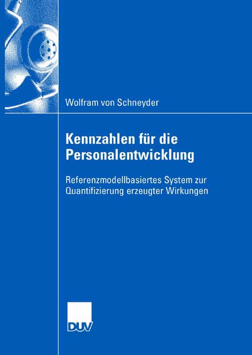 Produktbild Kennzahlen für die Personalentwicklung (Deutsch, Wolfram von Schneyder, 2007)