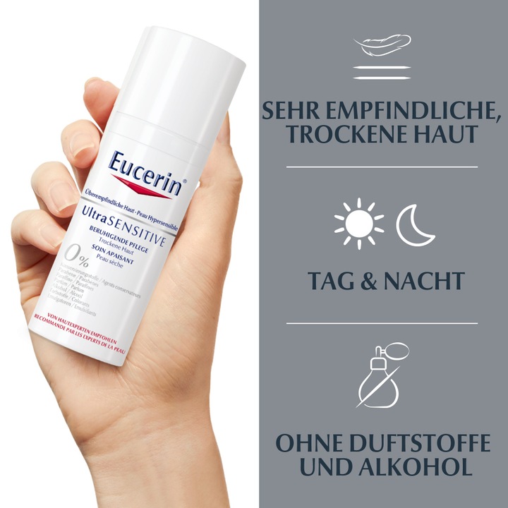 Image du produit Eucerin Ultra Sensitive Soin apaisant pour peaux sèches (50 ml, Crème de jour)