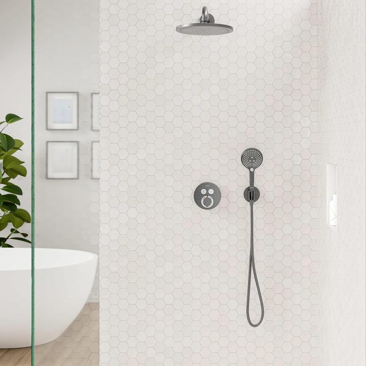 Produktbild hansgrohe HG Wandanschluss FixFit S mit Brausehalter brushed black