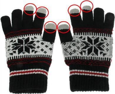 Actual product image Hermex iGlove Gloves for TouchScreen Touch - Black Size S (S)