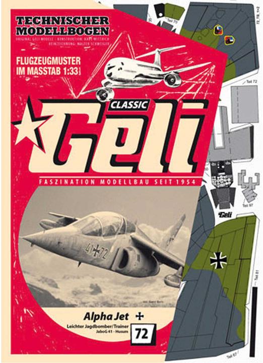 Actual product image Geli alpha jet jabog 41 cardboard model