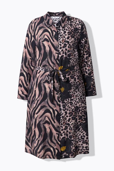 Image du produit Miamoda Robe coupe évasée, mélange d'imprimés animaux (48)