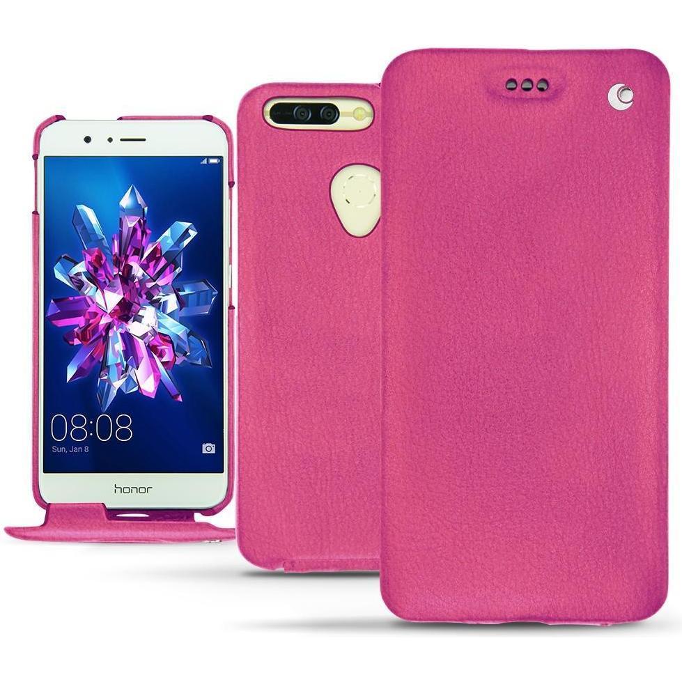 Noreve Lederschutzhülle vertikal (Honor 8 Pro), Smartphone Hülle, Rosa