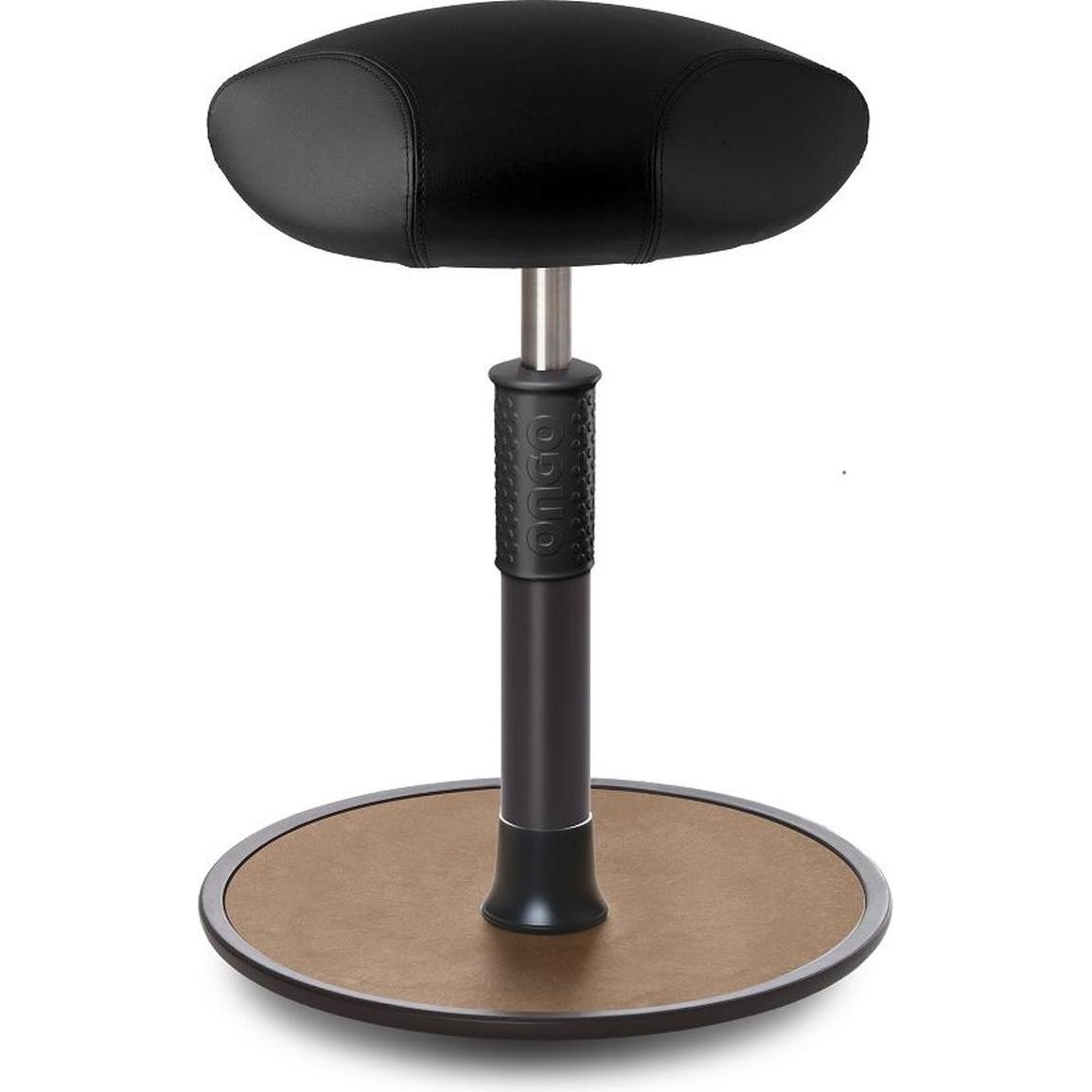 Ongo, Bürostuhl, Sitz- Stehhocker Free Regular Triangel skai Kunstleder schwarz schwarz /Natur