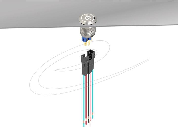 Image du produit Delock Fassung für 25 mm 6 Pin Taster oder Schalter