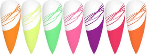 Produktbild Venalisa Liner Gel Set C (Orange red, Neon Violet, Neon Orange, Lemon yellow, Neon Pink, Neon Red, Neon Green)