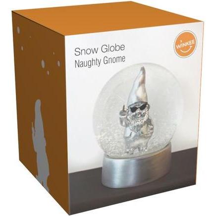 Winkee, Weihnachtsdeko, Snow Globe - Snow Globe Gnome - Silver