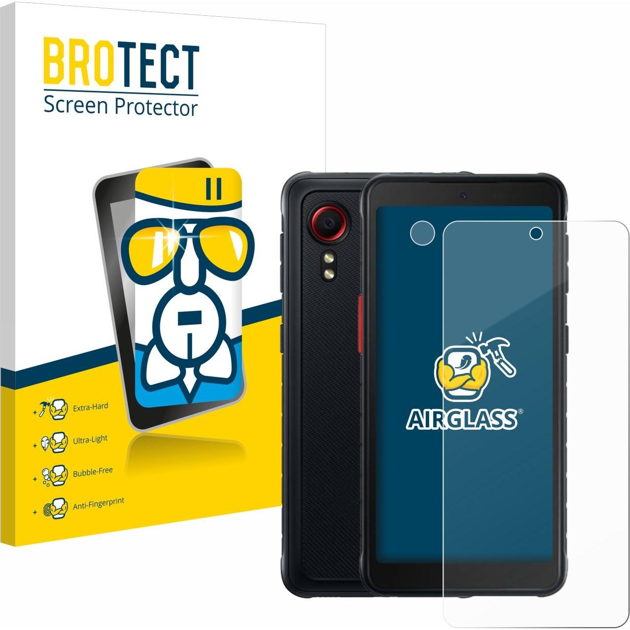 BROTECT AirGlass Panzerglasfolie (1 Stück, Samsung Galaxy Xcover 5), Smartphone Schutzfolie, Transparent