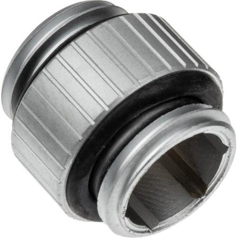 EKWB EK-Quantum Torque Micro G1/4 Zoll Verlängerung gerade MM 7 - Satin Titanium, Wasserkühlung Anschluss, Silber