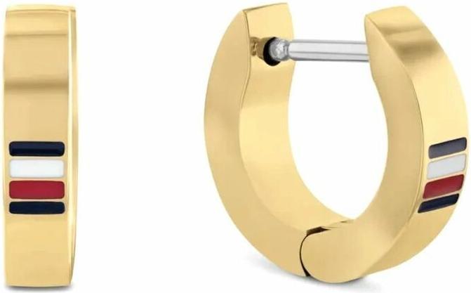 Produktbild Tommy Hilfiger - Gold-plated hoop earrings Men's Earrings 2790586