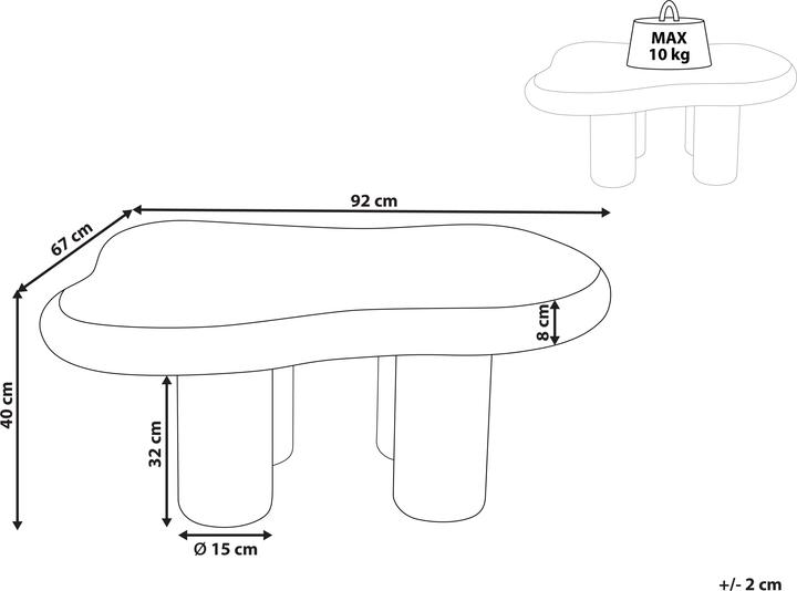 Actual product image Beliani Ondle (100 x 70 x 40 cm)