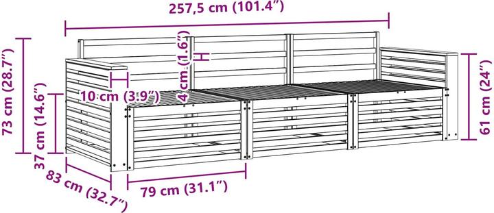 Produktbild vidaXL Outdoor-Sofa