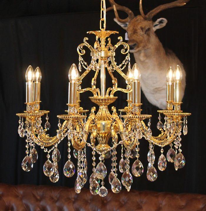 Produktbild Ideal lux KRONLEUCHTER 8-armig Ø72cm goldfarben, TRAUMKRISTALL© (72 cm)