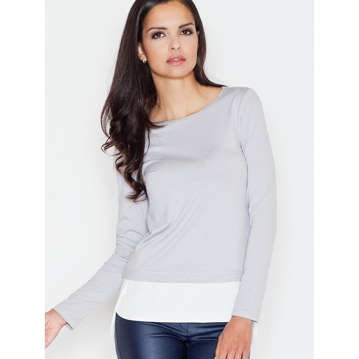 Thumbnail - Figl, Damen, Bluse, Bluse, Grau, (L)