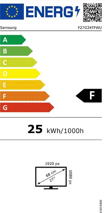 Energie-Label Samsung F27G34TFWU (1920 x 1080 Pixel, 27")