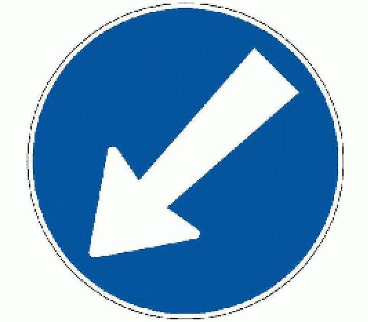 Produktbild BRW Signaltafel Hindernis links umfahren 2.35