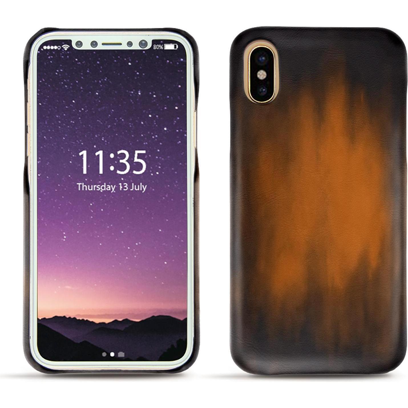 Thumbnail - Noreve Lederschutzhülle (Apple iPhone XS), Smartphone Hülle, Braun