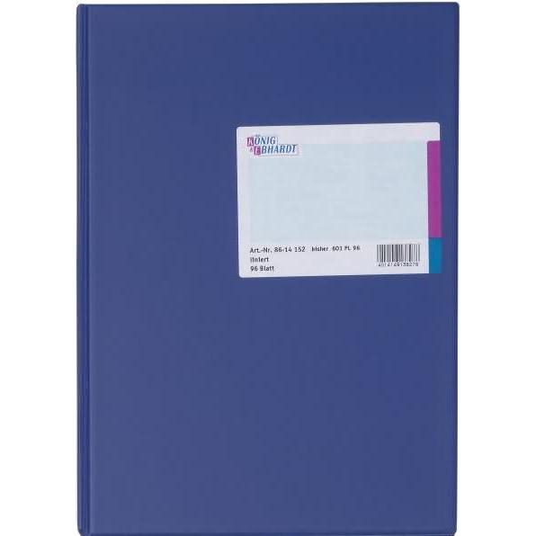 König & Ebhardt, Formular, Geschäftsbuch Liniert Blau (96 x)