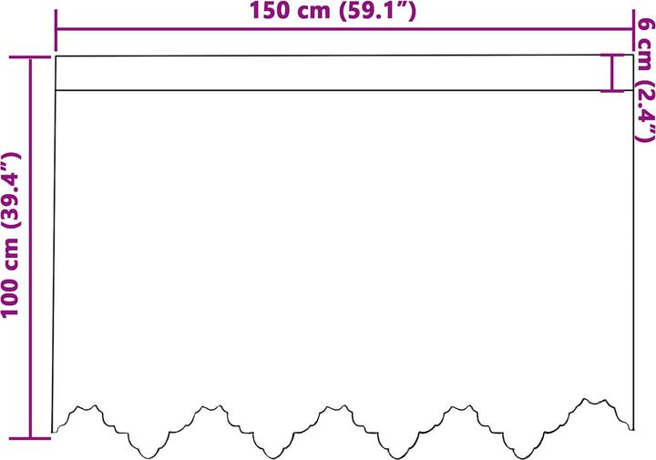 Actual product image vidaXL Spitzenvorhang (150 x 100 cm)