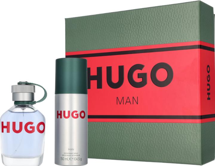 Actual product image Hugo Boss Hugo Man Eau De Toilette 75ml And Deodorant Spray 150ml (Eau de toilette, 225 ml)