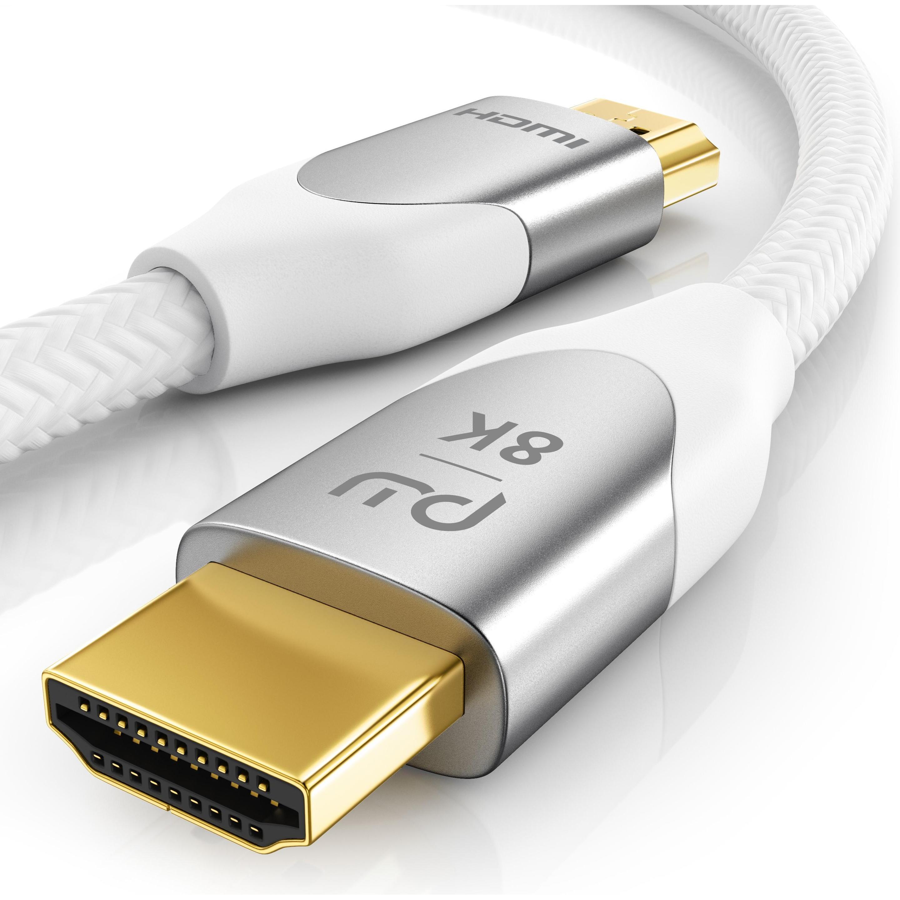 Primewire HDMI Kabel 2.1, Typ A, 8K, Premium, Nylonummantelung, 7680 x 4320 @ 120 Hz - 4k@ 240 Hz mit DSC (1 m, HDMI), V...