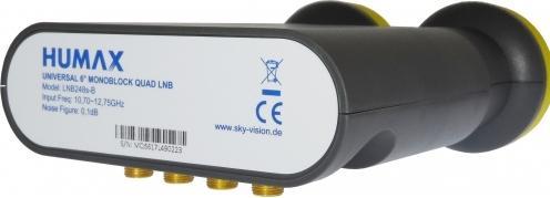 Produktbild Humax IDdigital/ LNB 248, Monoblock 6°, Quad, 0.1dB, 40mm (Quattro LNB, 40mm)