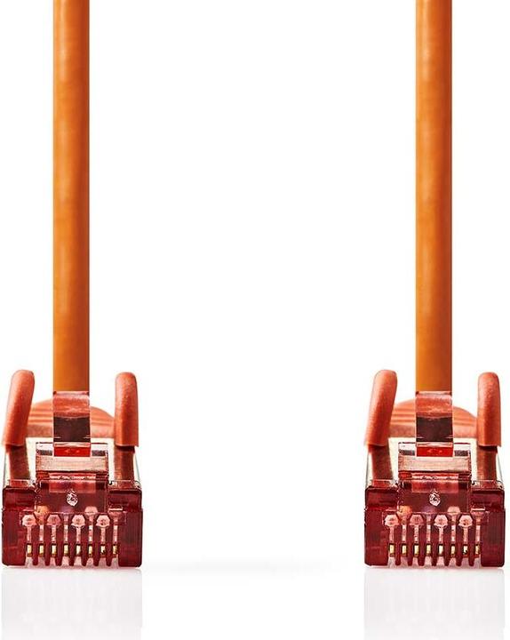 Actual product image Nedis Cat 6 Cable | RJ45 Plug | RJ45 Plug | S/FTP | 0.50 m | Round | LSZH | Orange | Label (S/FTP, CAT6, 0.50 m)