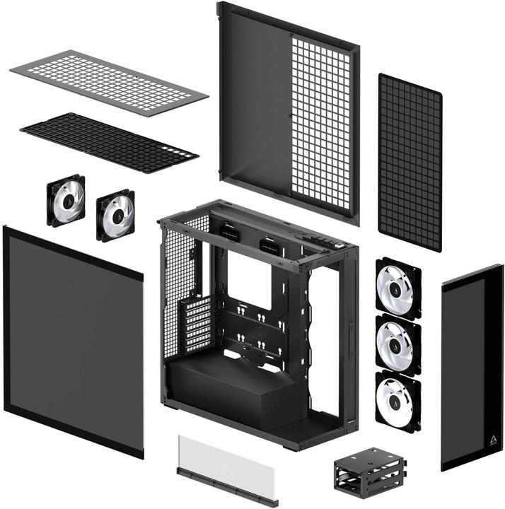 Produktbild Arctic Cooling PC-Gehäuse ACPCC00015A Black Tinted, Unterstützte (ATX)