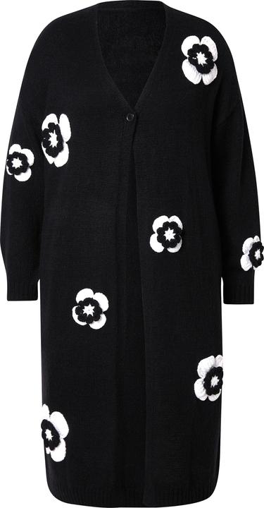 Produktbild Miamoda Strickjacke, Straight Fit, Blüten-Streifen, Langarm (50, 52)