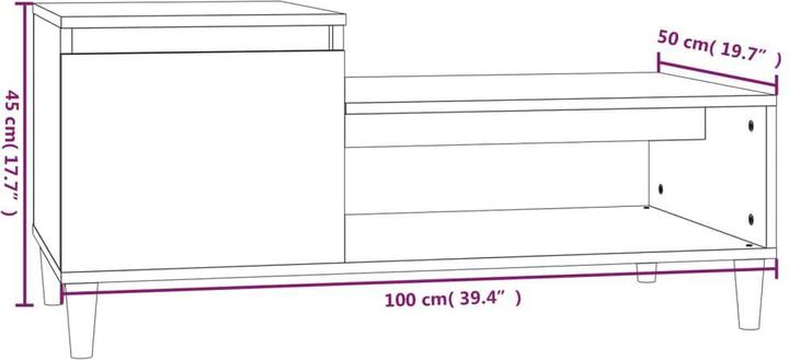 Image du produit vidaXL Couchtisch (100 x 50 x 45 cm)