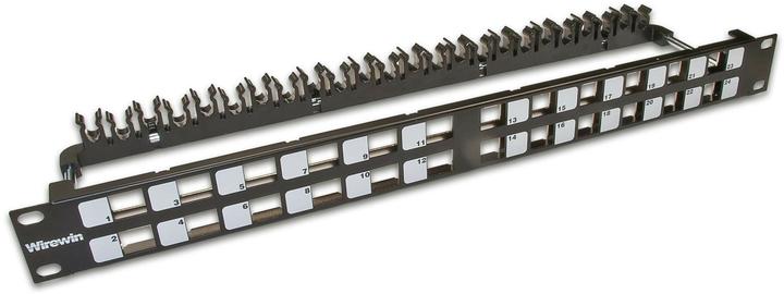 Actual product image Wirewin 24-port 1U patch panel, shielded