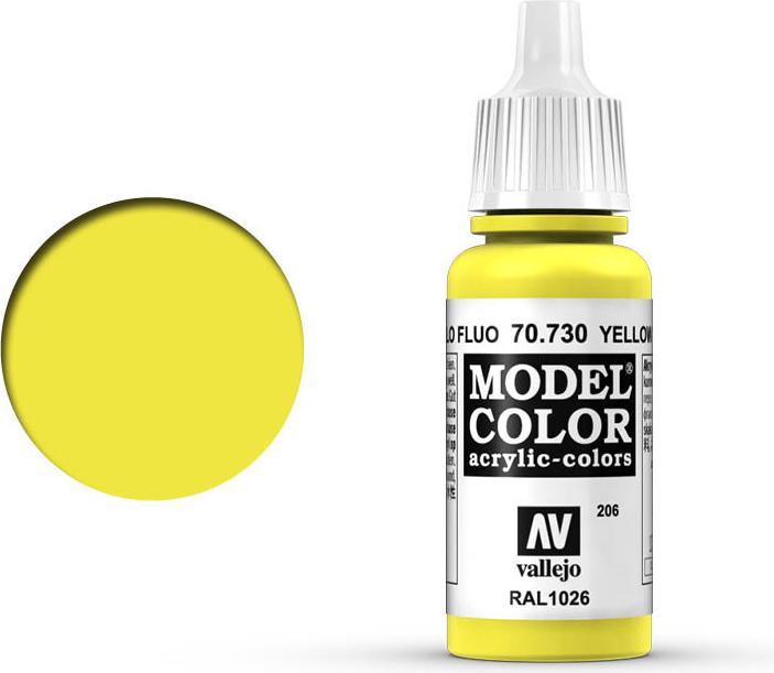 Image du produit Vallejo VAL-70.730 - Peinture acrylique Model Color - jaune fluorescent, 17 ml (17 ml)