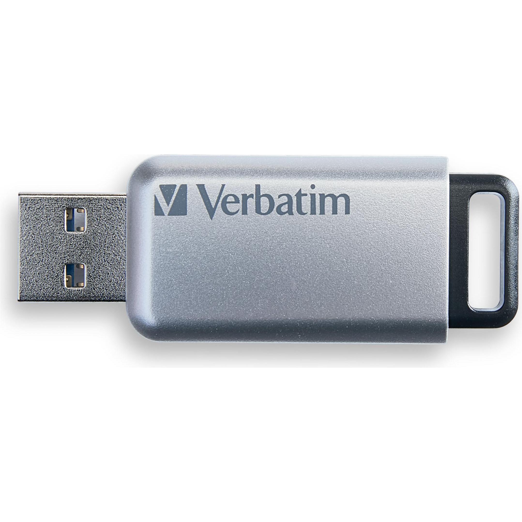 Verbatim Unità Usb 3.0 64gb Secure Data Pro (pc Mac) (64 GB, USB-A), Chiavetta USB, Argento