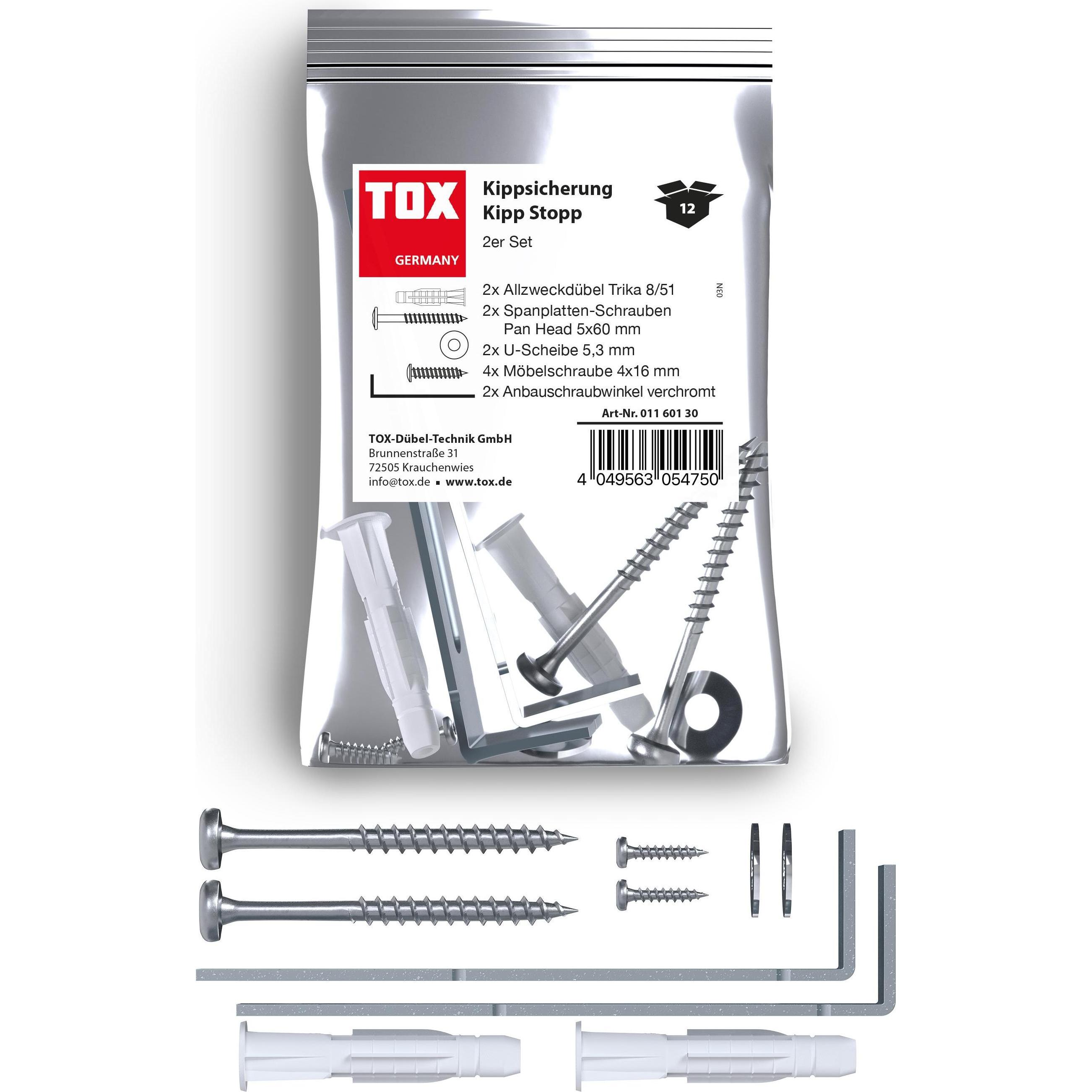 Thumbnail - Tox, Dübel, Kipp Stopp Kippsicherung für Möbel (2 Stk.) (2 Stk.)