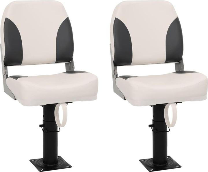 Produktbild vidaXL Bootssitz mit Podest Bootsstuhl Steuerstuhl Steuersitz 360° Drehbar 2Stk.
