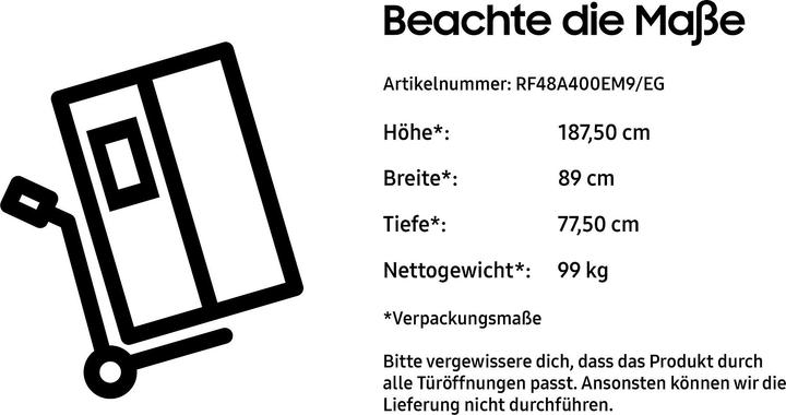 Actual product image Samsung RF48A400EM9/EG (488 l)