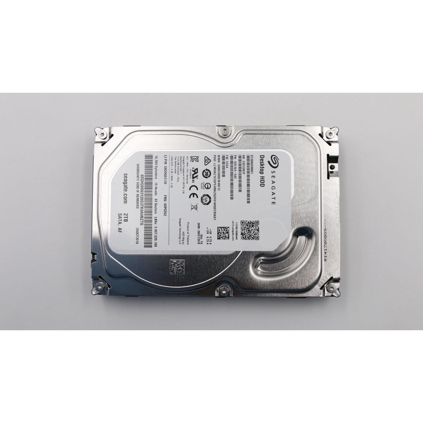 Lenovo HDD 2TB 7.2K SATA III 3.5 (2 TB, 3.5"), Festplatte