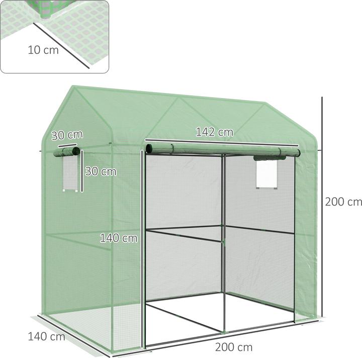 Produktbild Outsunny Foliengewächshaus mit Zwischenstang