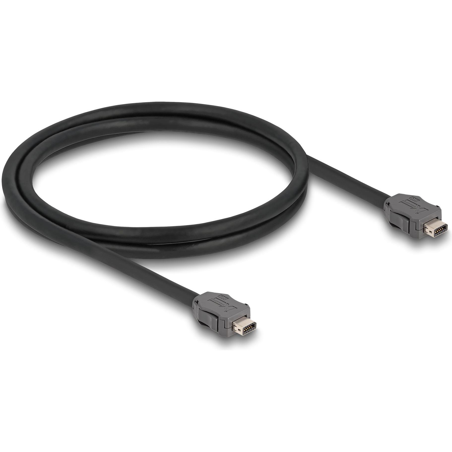 Thumbnail - Delock Kabel ix Industrial A-Kodierung Stecker zu Stecker Cat.7 1 m (S/FTP, CAT7, 1 m), Netzwerkkabel