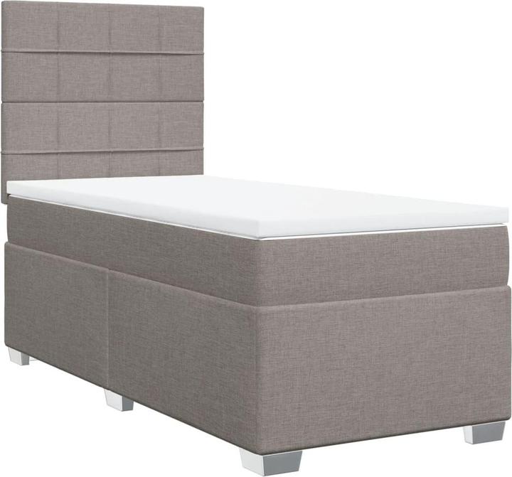 Actual product image vidaXL Bo x springbett mit Matratze 140 x 200 cm Stoff (140 x 200 cm)