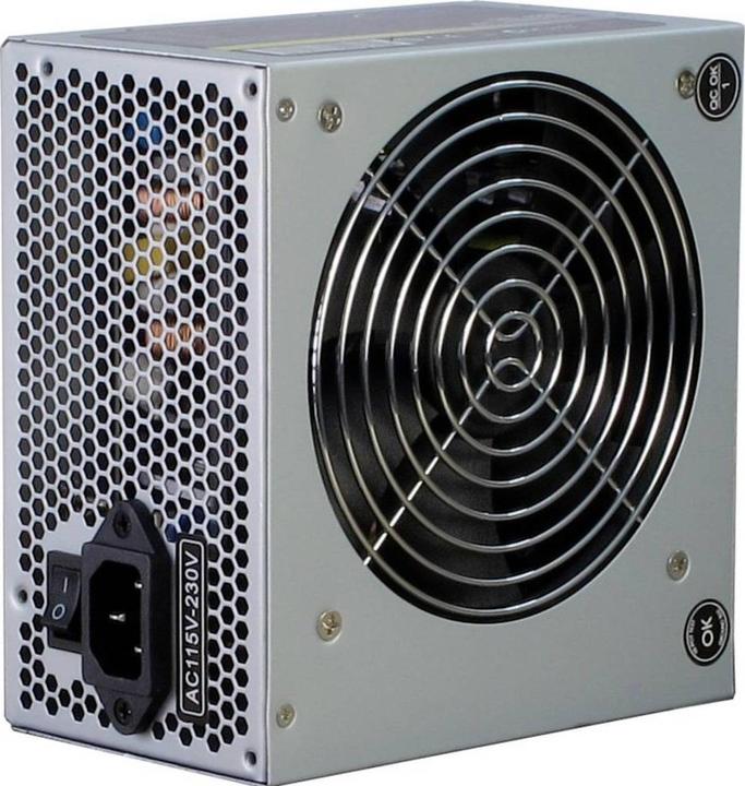 Productafbeelding Intertech Coba CES-350W 82+ ATX voeding 350W ventilator 120mm 1x PCI E 6+2 pin 3xS ATA 1x EPS 8 pin 1x FD... (350 W)