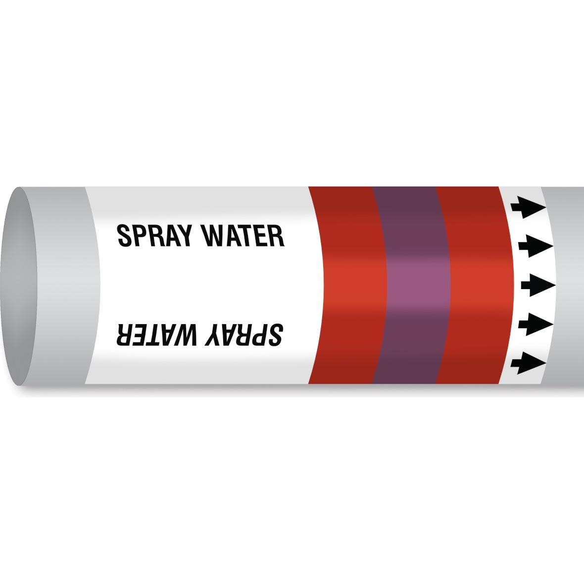 Brady, Segnaletica di sicurezza, B-7541, ISO 14726 IMO Pipe markers - Spray water (acqua di mare per l'utilizzo in sistemi di